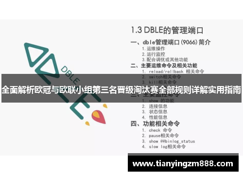 全面解析欧冠与欧联小组第三名晋级淘汰赛全部规则详解实用指南